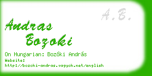 andras bozoki business card